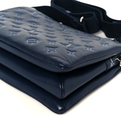 Louis Vuitton Lambskin Embossed Monogram Coussin PM Navy 12 of 12