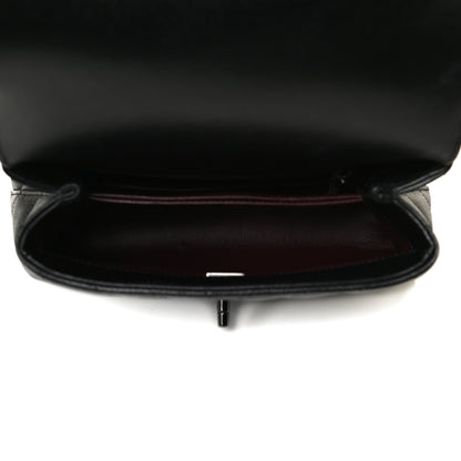 Chanel Caviar Chevron Quilted Mini Coco Handle Flap So Black 5 of 14
