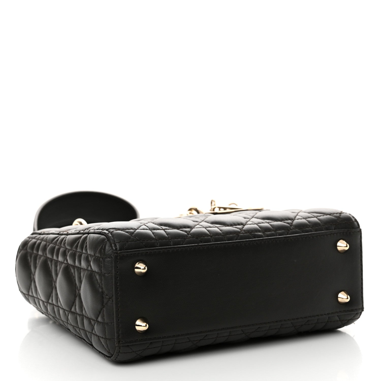 Christian Dior Lambskin Cannage Small Lucky Badges My Lady Dior Dark Grey 4 of 20