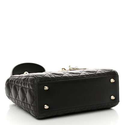 Christian Dior Lambskin Cannage Small Lucky Badges My Lady Dior Dark Grey 4 of 20