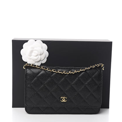 Chanel Caviar Quilted Wallet On Chain WOC Black 11 of 11