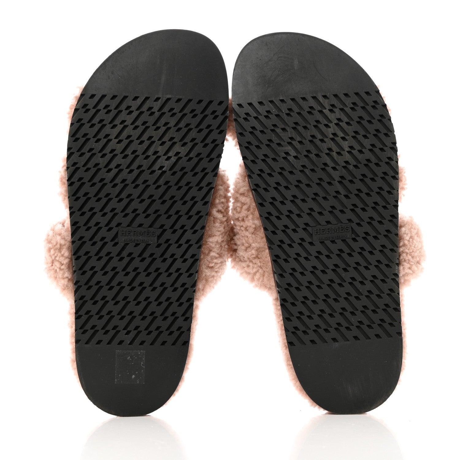 Hermes Woolskin Womens Chypre Sandals 40.5 Bois De Santal 5 of 12