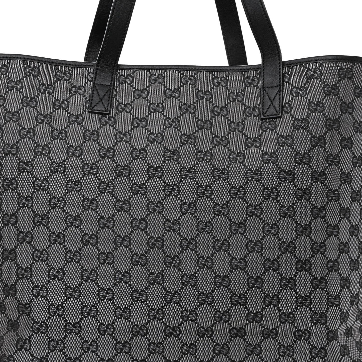 Metallic Monogram Large Tote Black
