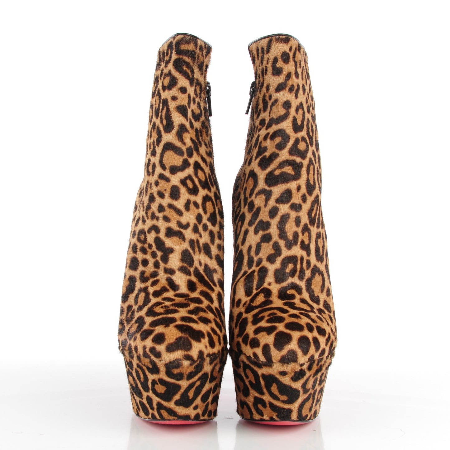 Calf Hair Leopard Print Fierce 160 Ankle Boots 39 Brown