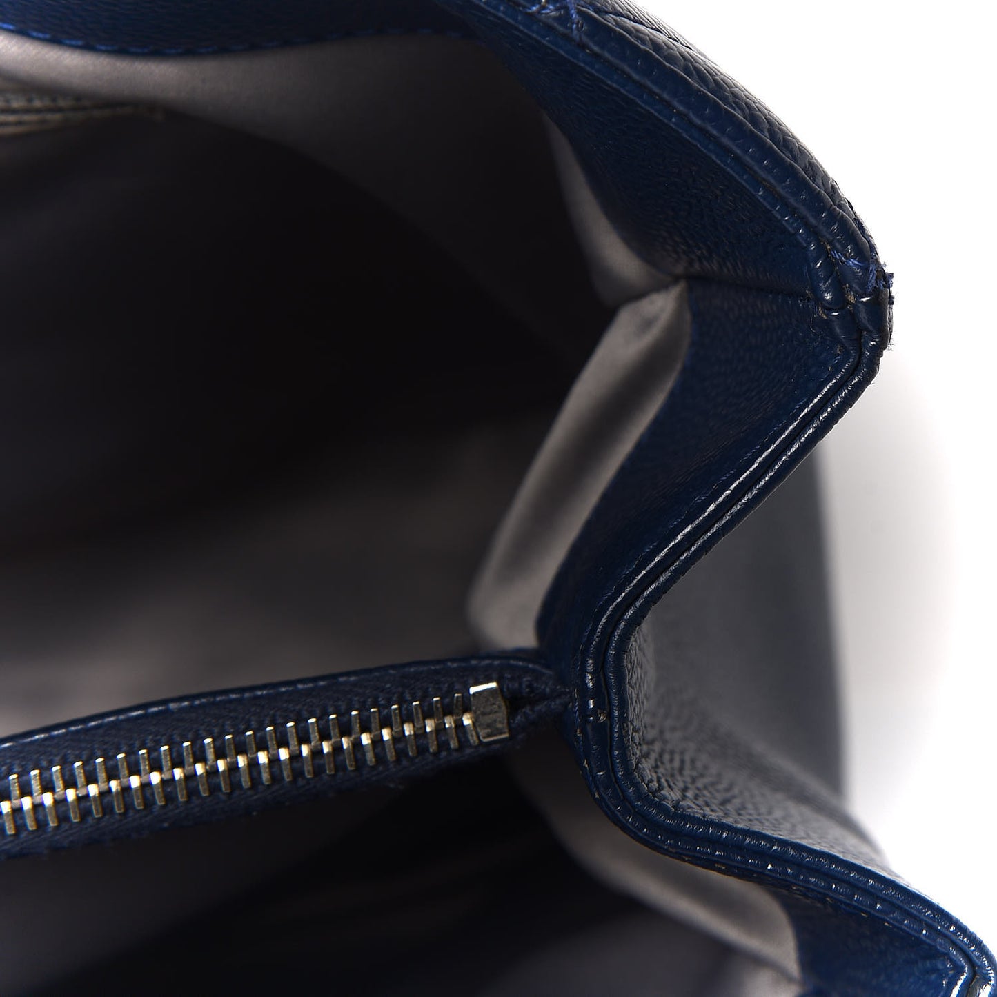 Caviar Quilted XL Grand Shopping Tote GST Navy Blue