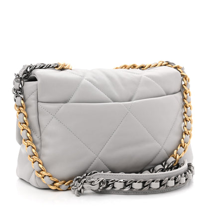 Chanel Lambskin Quilted Medium Chanel 19 Flap Grey 3 of 12