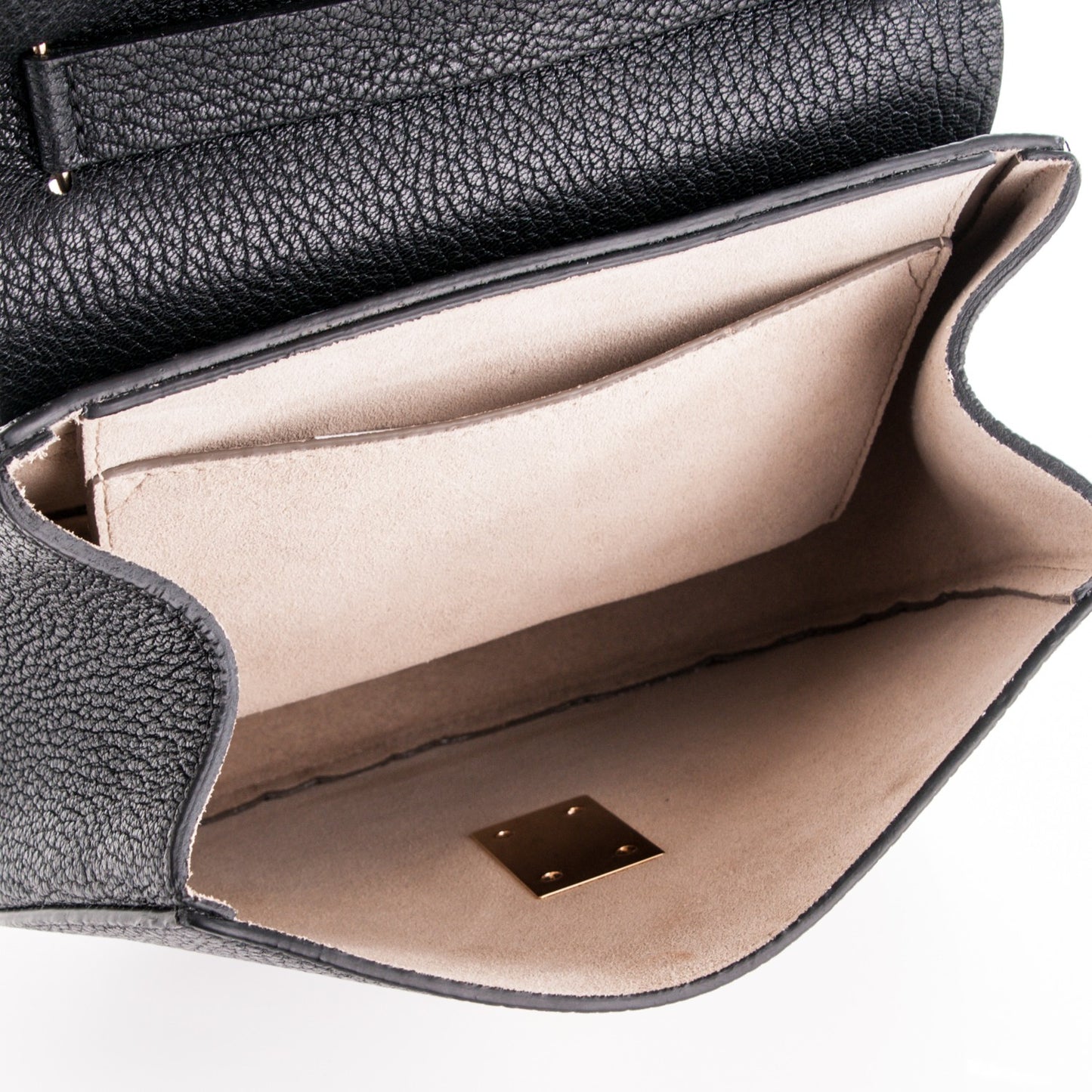 Grained Lambskin Drew Shoulder Bag Black