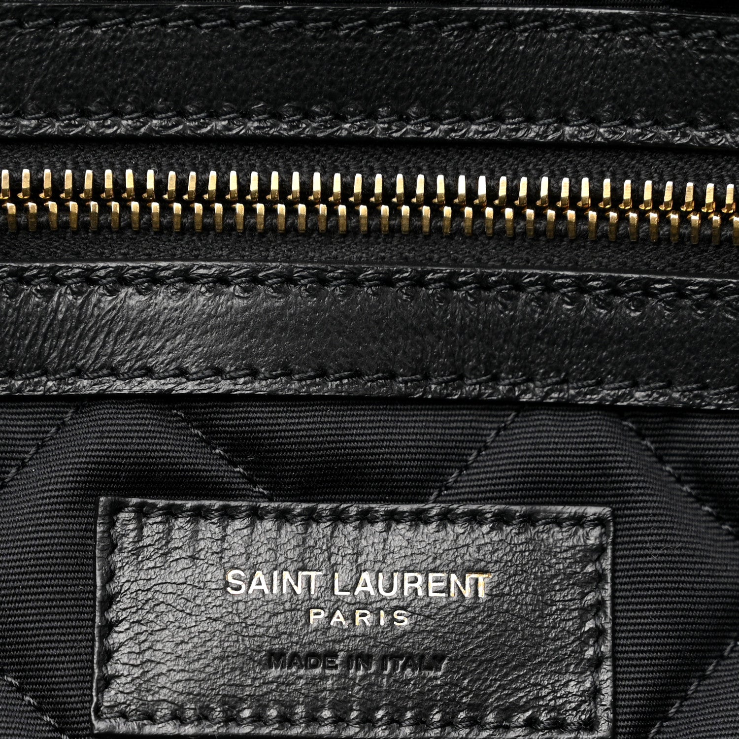 Saint Laurent Calfskin Quilted ES Giant Travel Bag Black 5 of 9