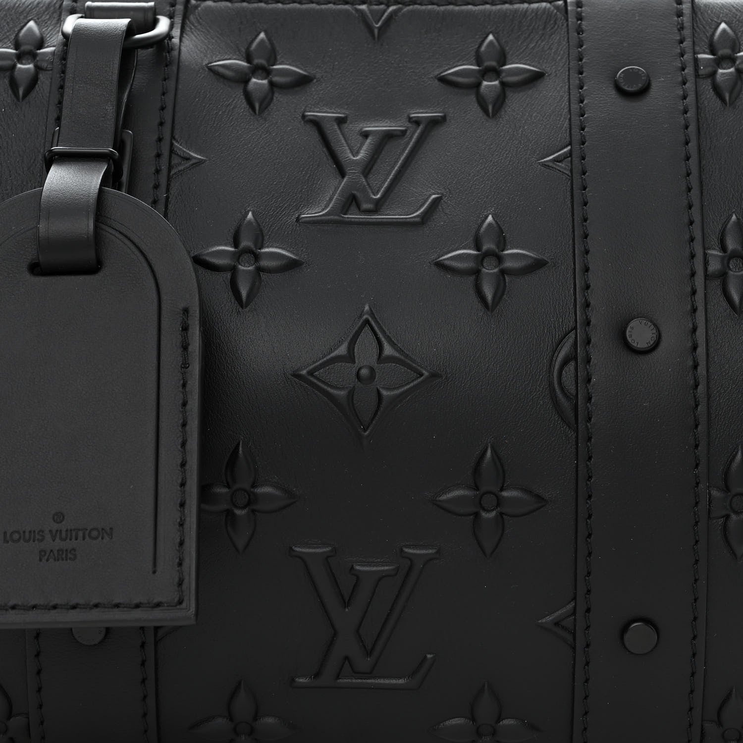 Louis Vuitton Monogram Seal City Keepall Black 7 of 9