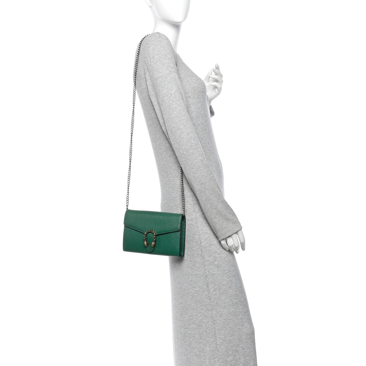 Calfskin Mini Dionysus Chain Wallet Emerald