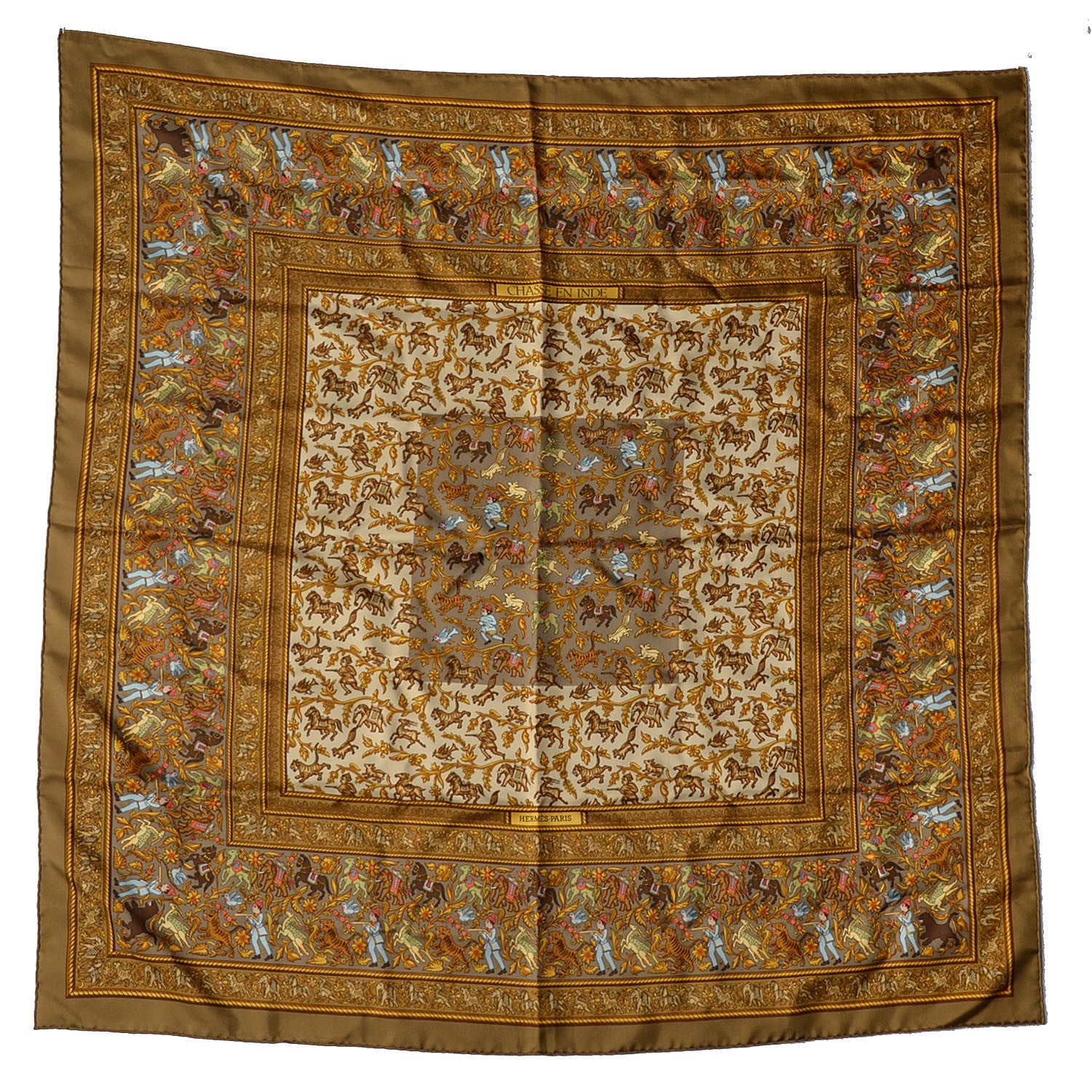 Hermes Silk Chasse En Inde Scarf 90 2 of 6