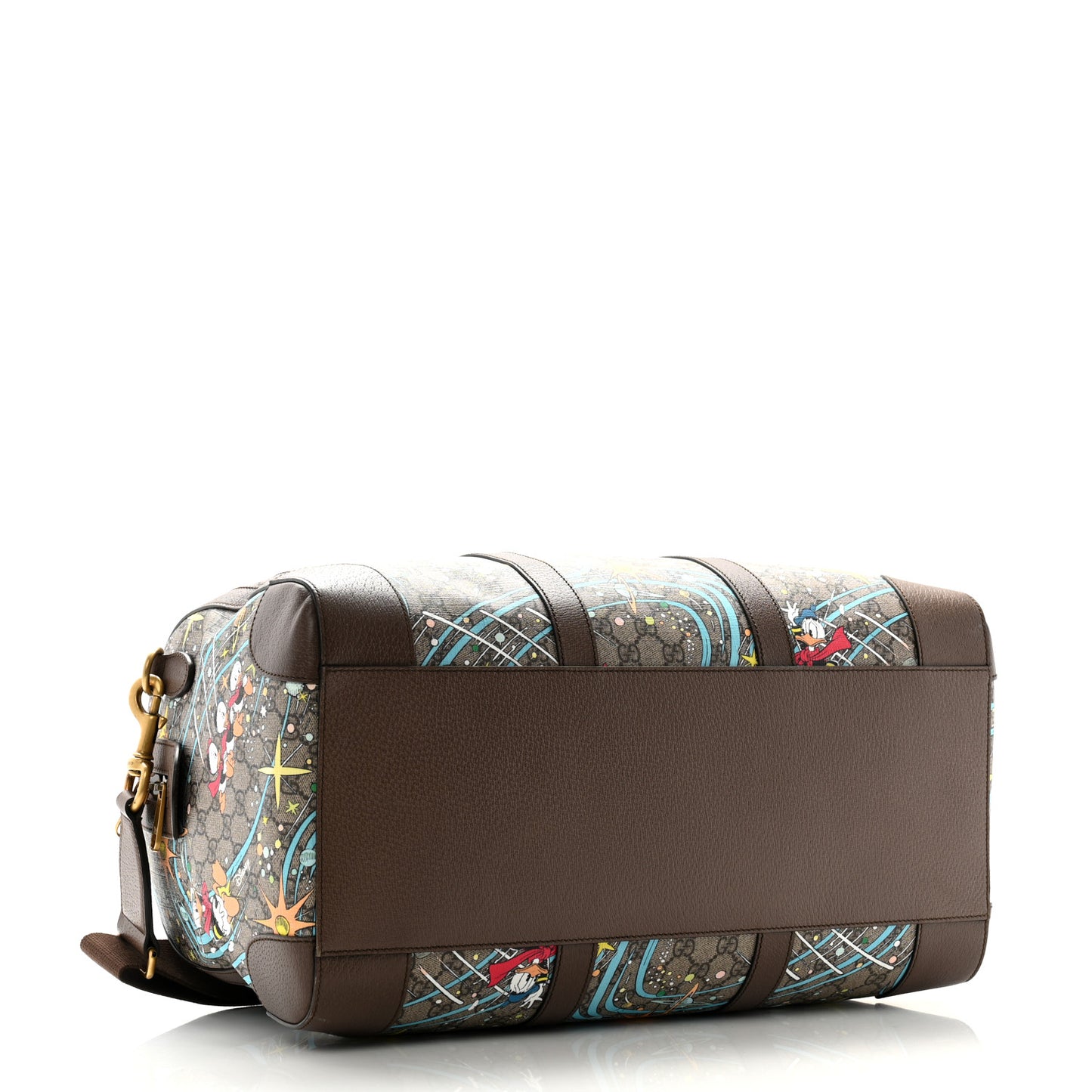 X DISNEY GG Supreme Monogram Donald Duck Retro Interlocking G Duffle Bag Beige Multicolor New Acero
