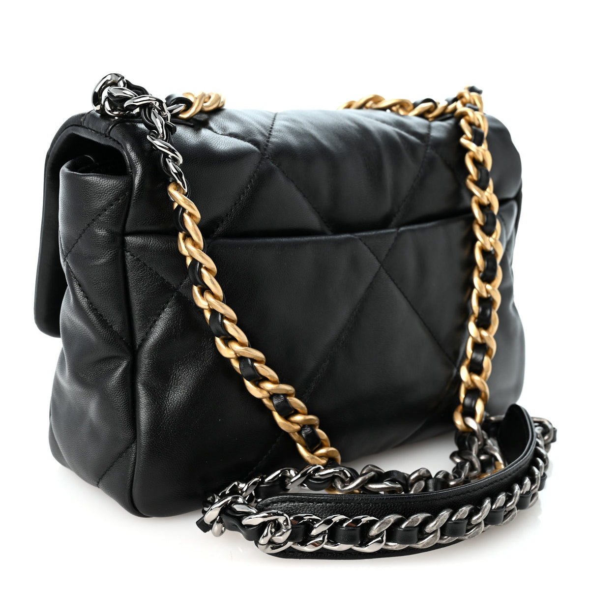 Chanel Lambskin Quilted Medium Chanel 19 Flap Black 3 of 10