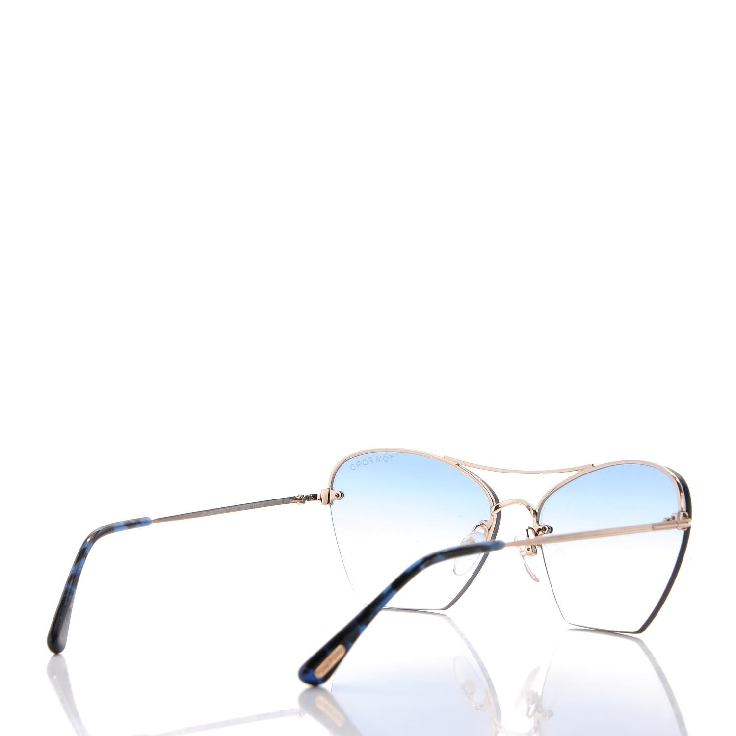 Tom Ford Annabel Aviator Sunglasses TF507 Rose Gold Blue 3 of 8