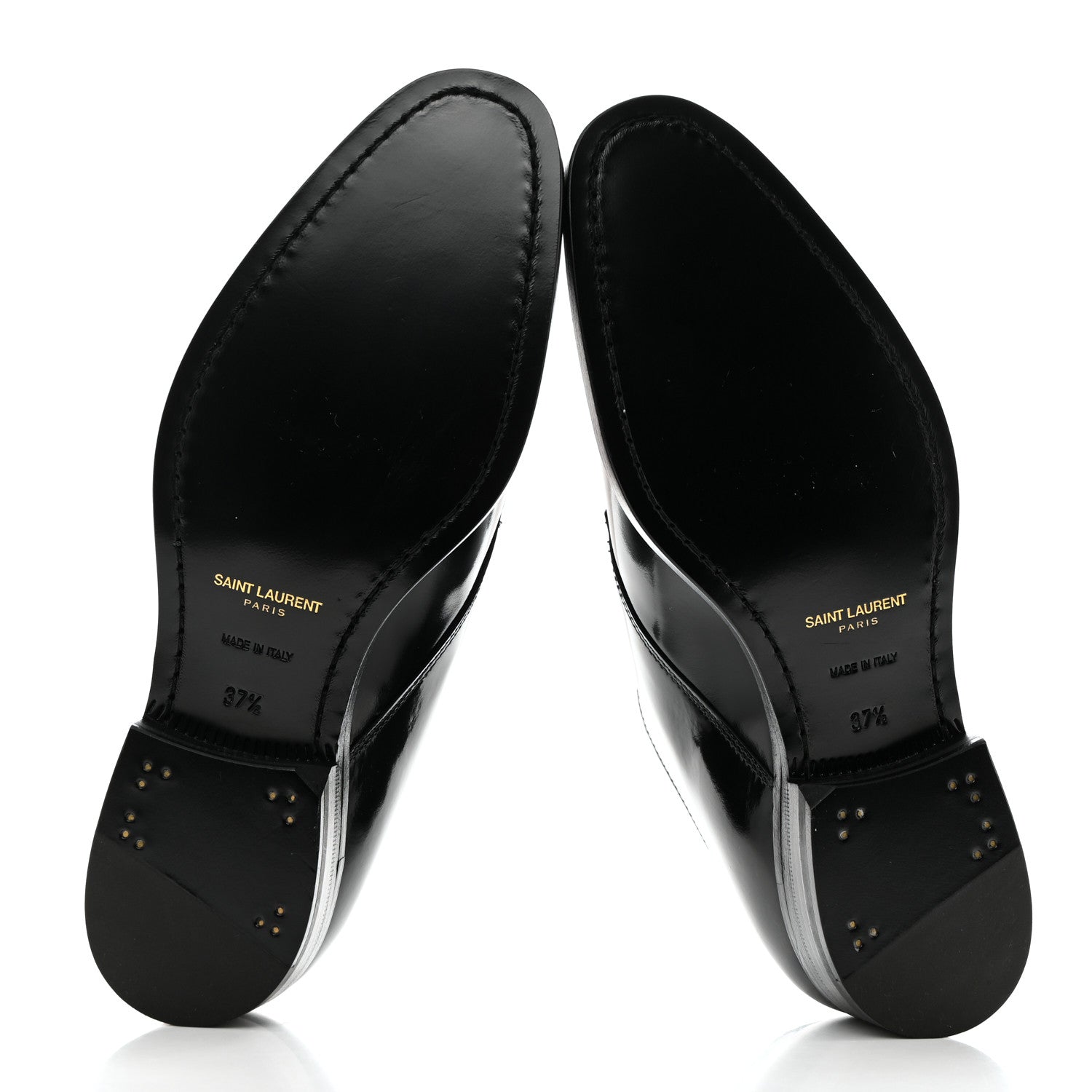 Saint Laurent Patent Calfskin Montaigne 25 Uniform 37.5 Black 5 of 9