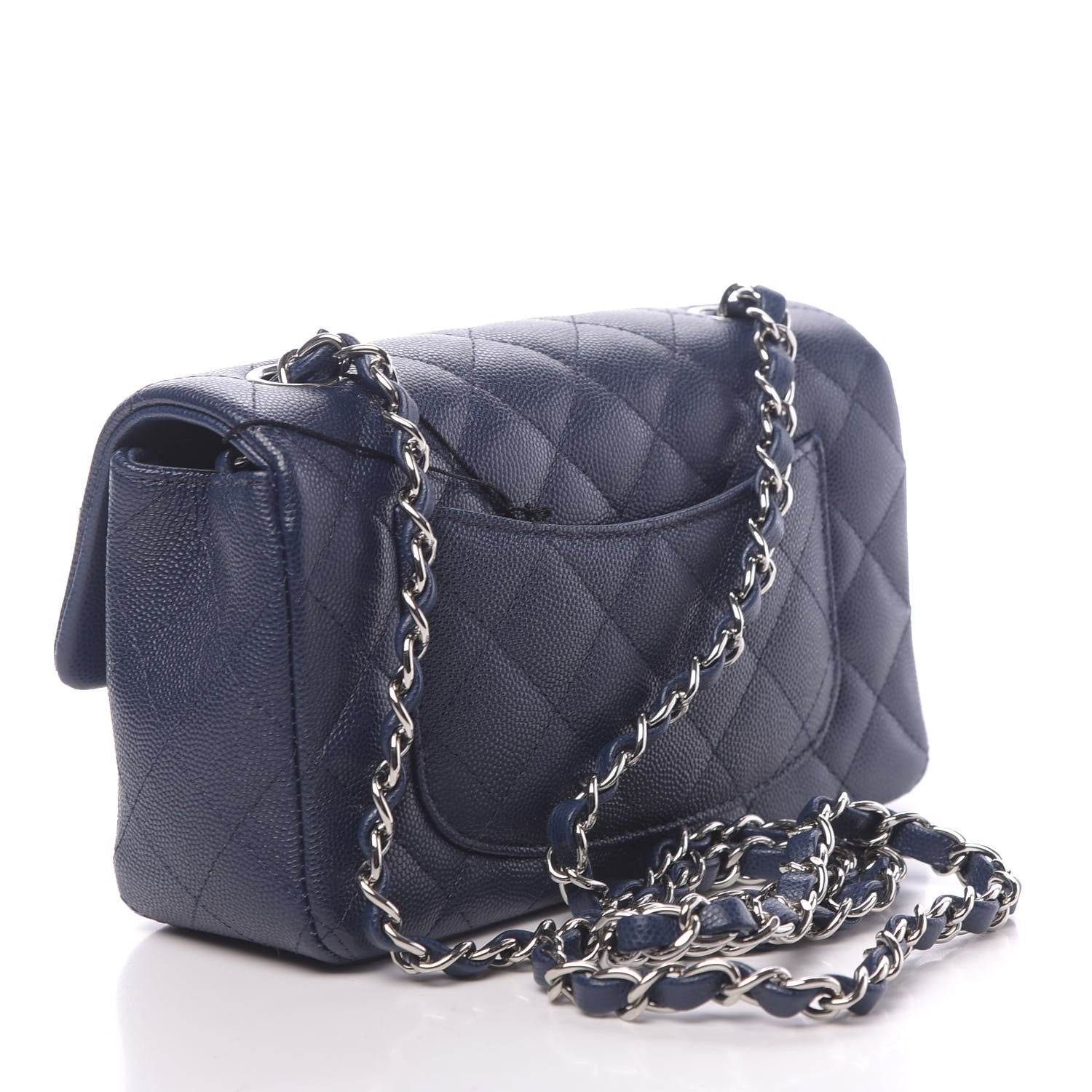 Chanel Caviar Quilted Mini Rectangular Flap Navy 3 of 11