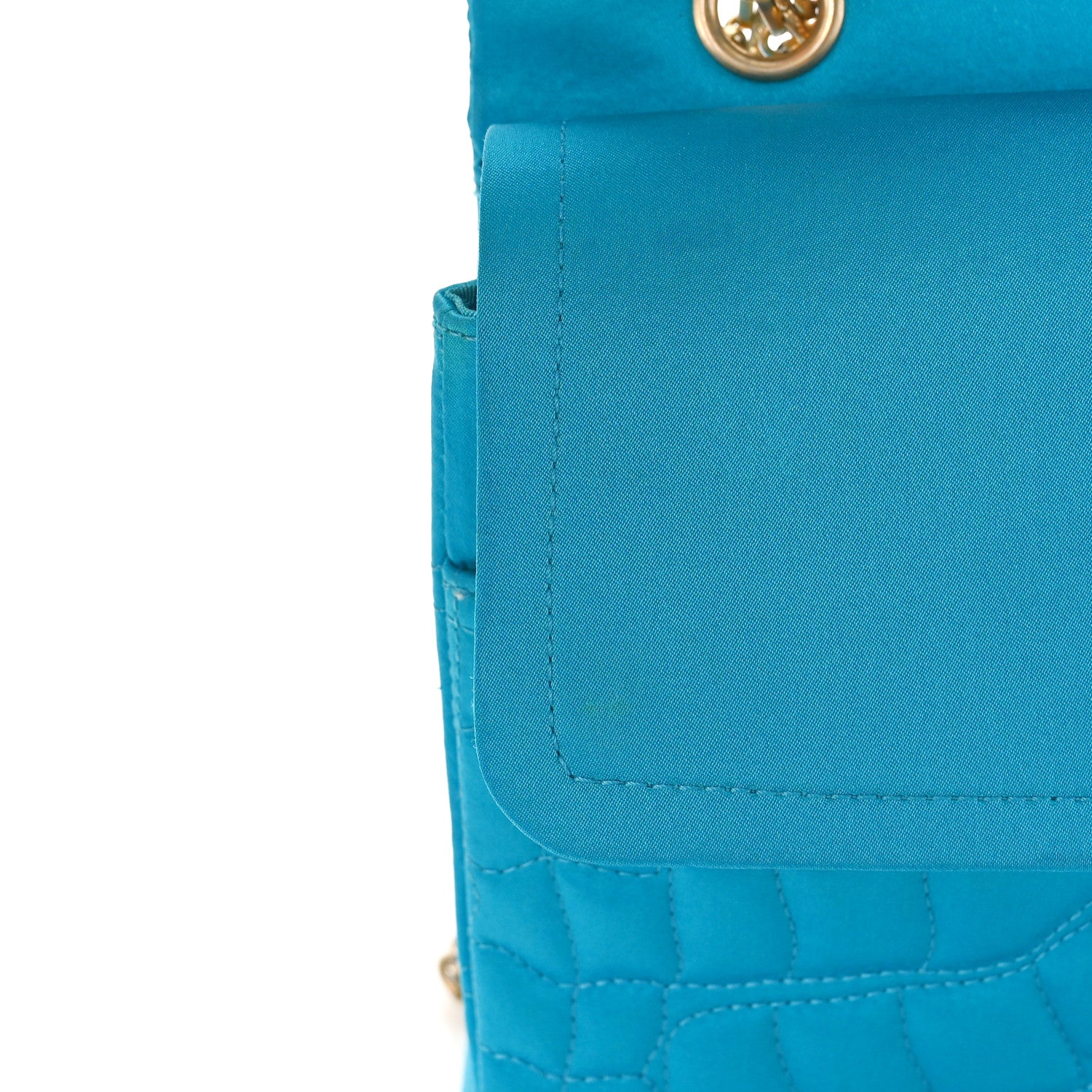 Chanel Satin Coco's Croc 2.55 Reissue 227 Flap Turquoise 11 of 12