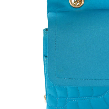 Chanel Satin Coco's Croc 2.55 Reissue 227 Flap Turquoise 11 of 12