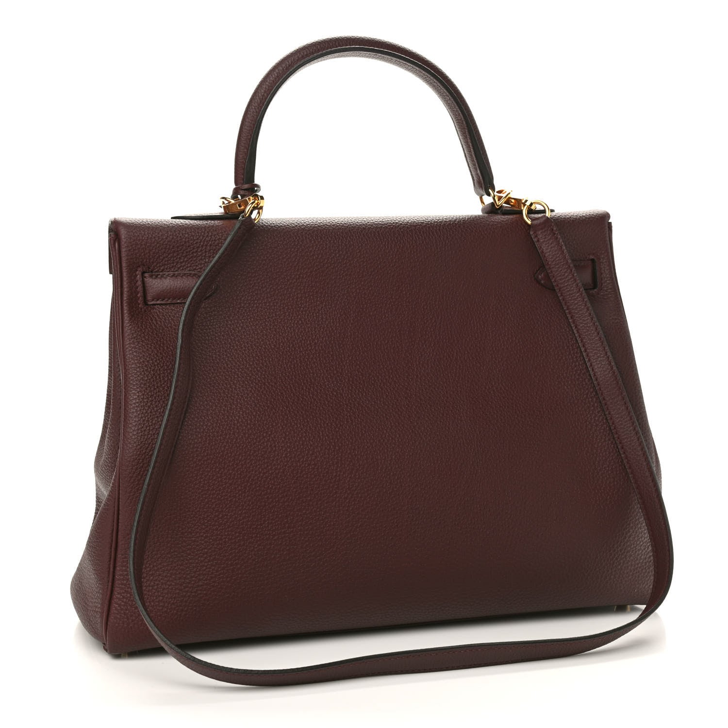 Hermes Togo Kelly Retourne 35 Bordeaux 3 of 10