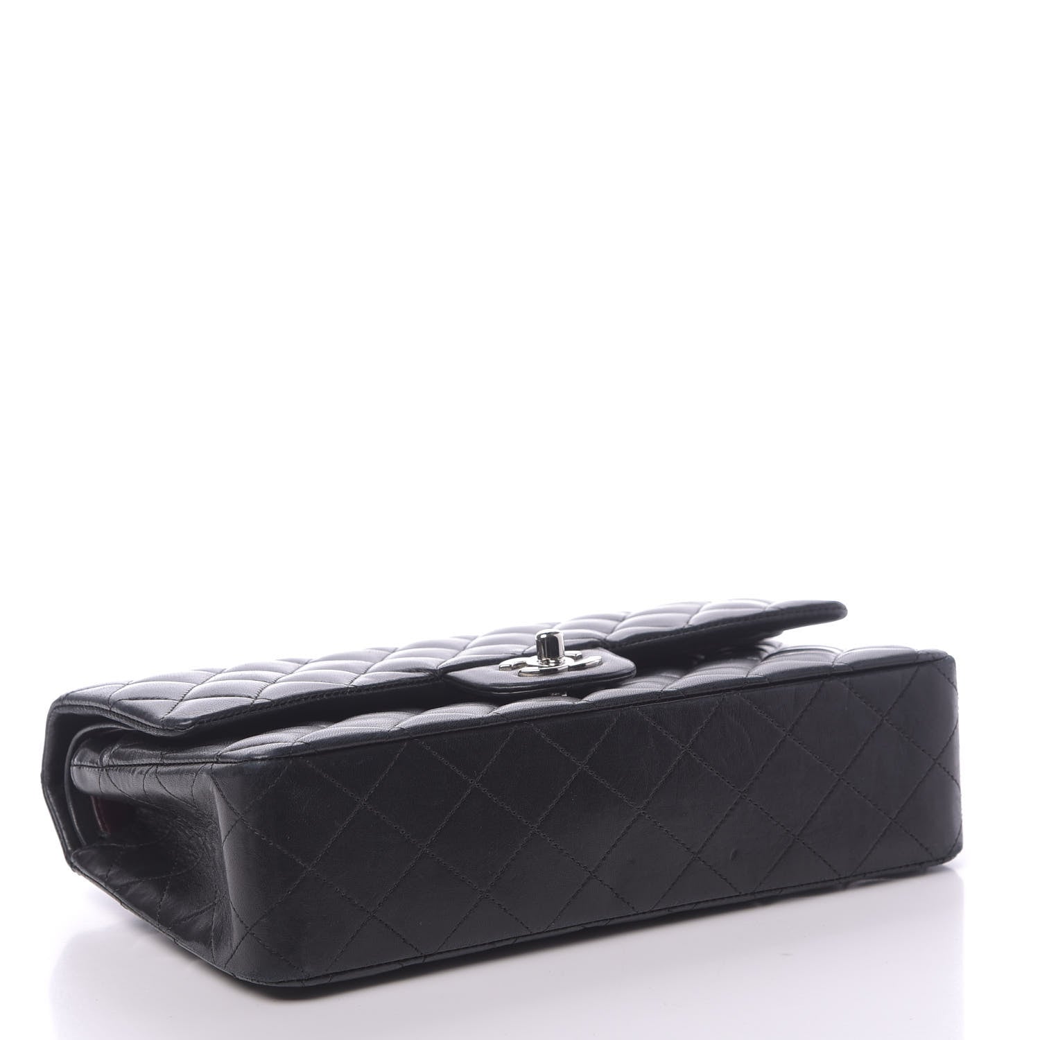 Chanel Lambskin Quilted Medium Double Flap Black 4 of 17