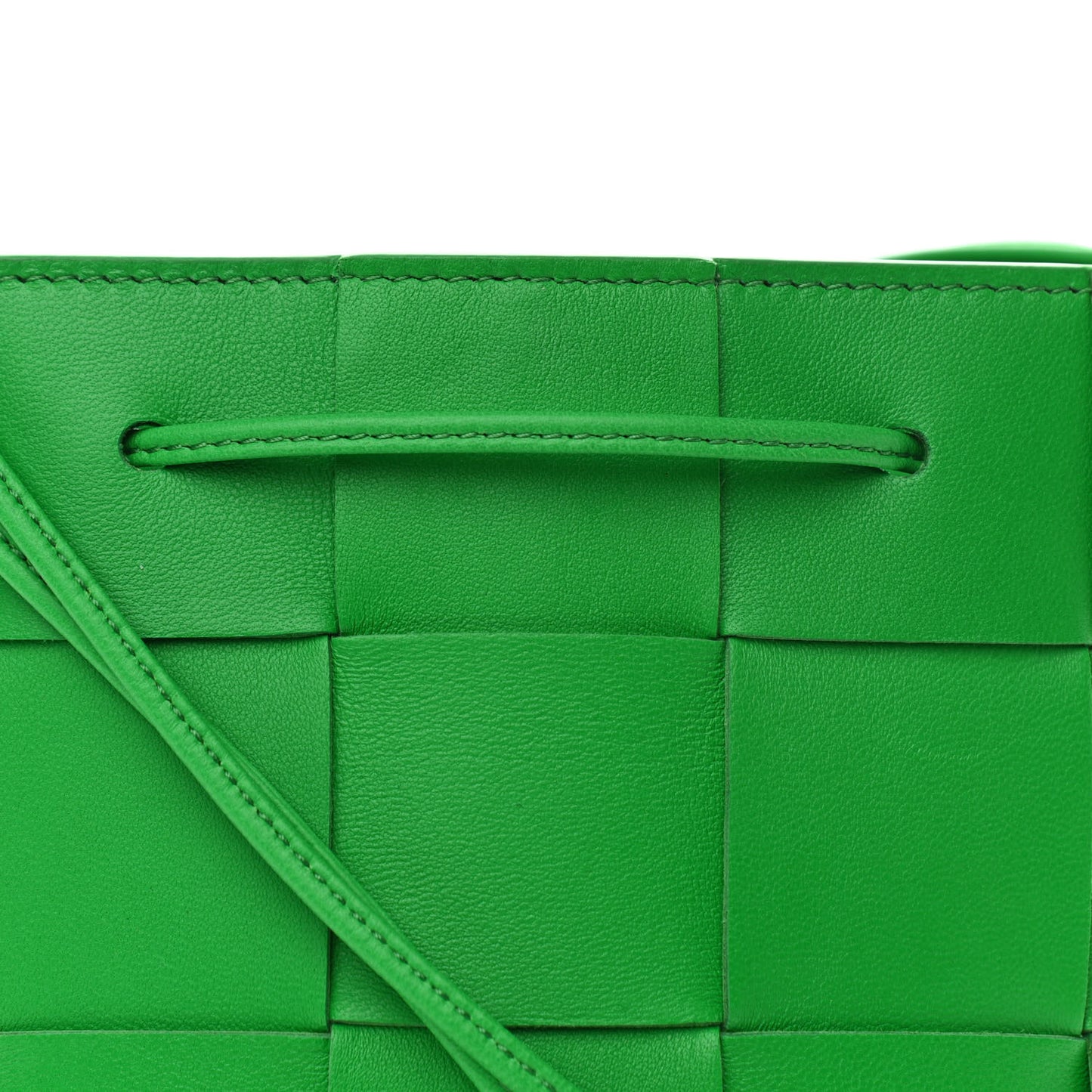 Nappa Maxi Intrecciato Cassette Bucket Bag Parakeet