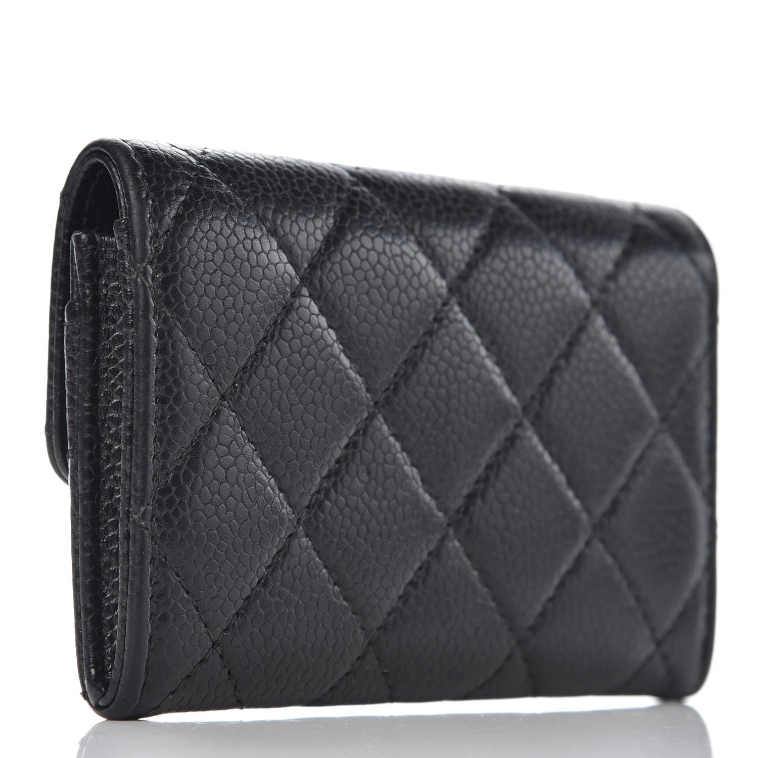 Chanel Caviar Quilted Flap Card Holder Black 3 of 10