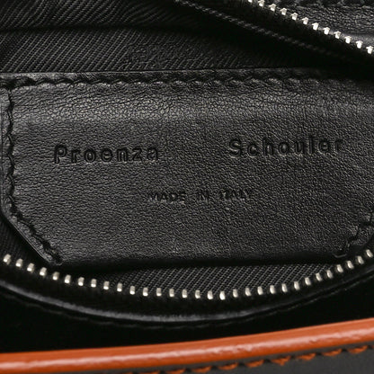 Proenza Schouler Calfskin Medium Whipstitch PS1 Satchel Black Orange 6 of 10