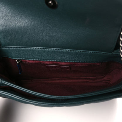 Chanel Goatskin Quilted Medium Perfect Edge Flap Green 5 of 9