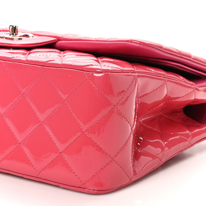 Chanel Patent Quilted Jumbo Double Flap Pink 17 of 19