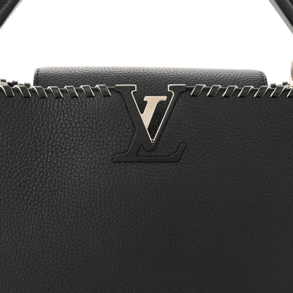 Louis Vuitton Taurillon Braided Capucines MM Black 7 of 12