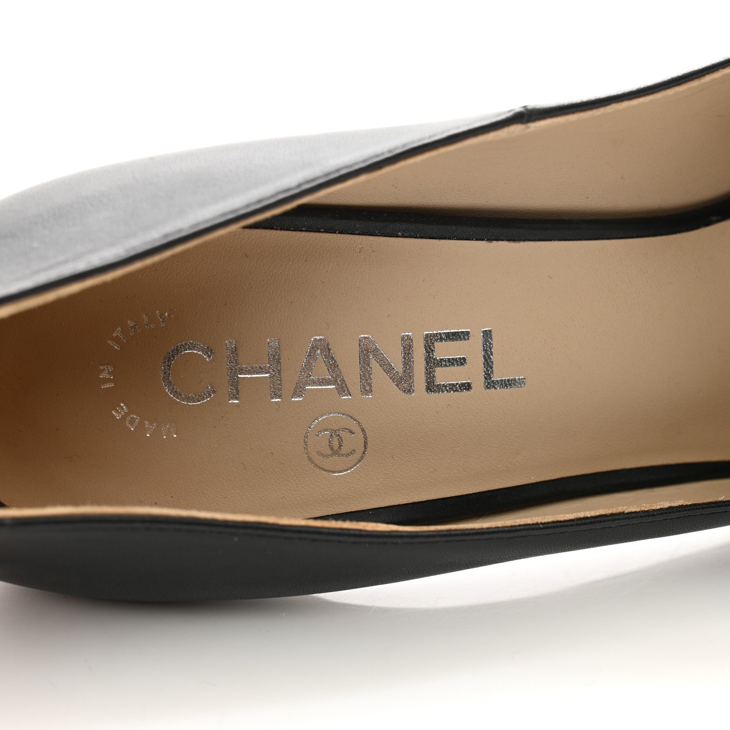 Chanel Calfskin CC Cap Toe Platform Chain Pumps 40 Black 6 of 12