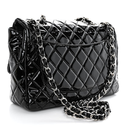 Chanel Patent Quilted Jumbo Single Flap Black 3 of 11