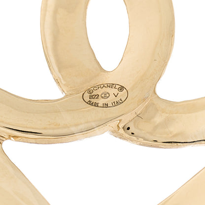 Chanel Metal CC Heart Coco In Love Hoop Earrings Gold 4 of 4