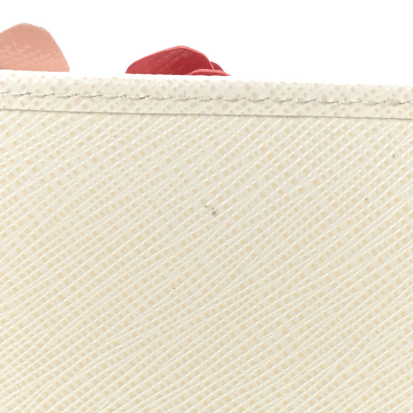 Saffiano Floral Applique Crossbody Talco
