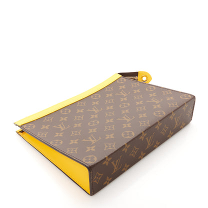 Louis Vuitton Monogram Macassar Pochette Voyage MM Safran Yellow 4 of 7