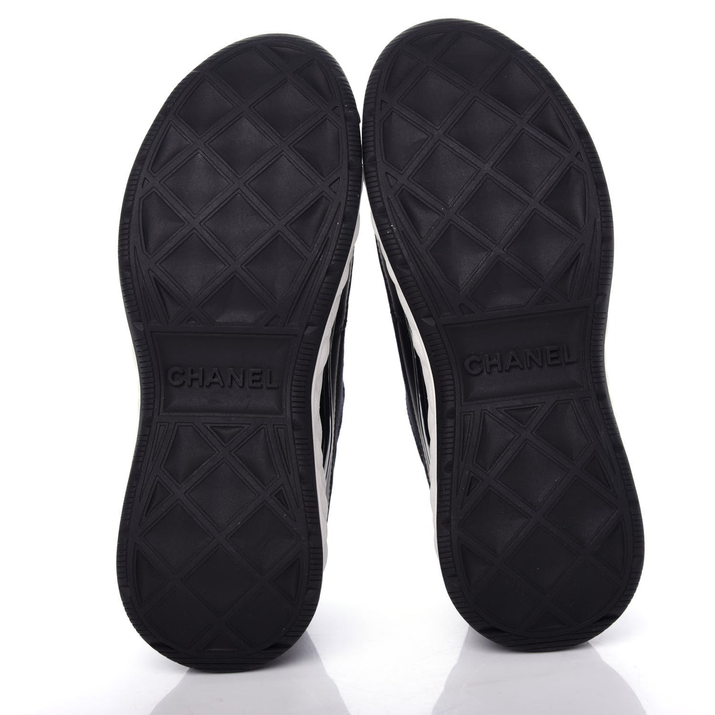 Velvet Calfskin Mixed Fibers CC Sneakers 37 Black