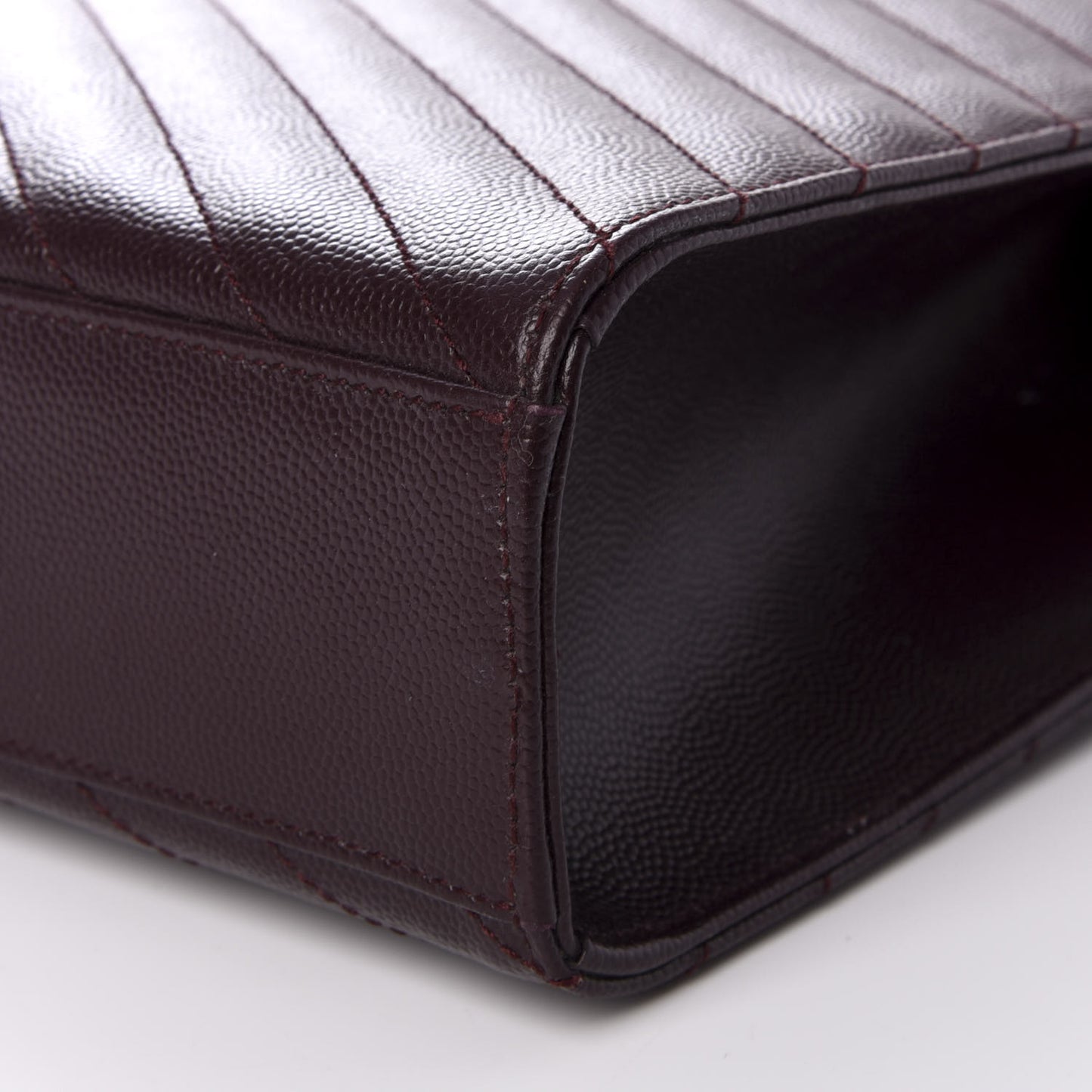 Grain De Poudre Matelasse Chevron Large Monogram Satchel Rouge Legion