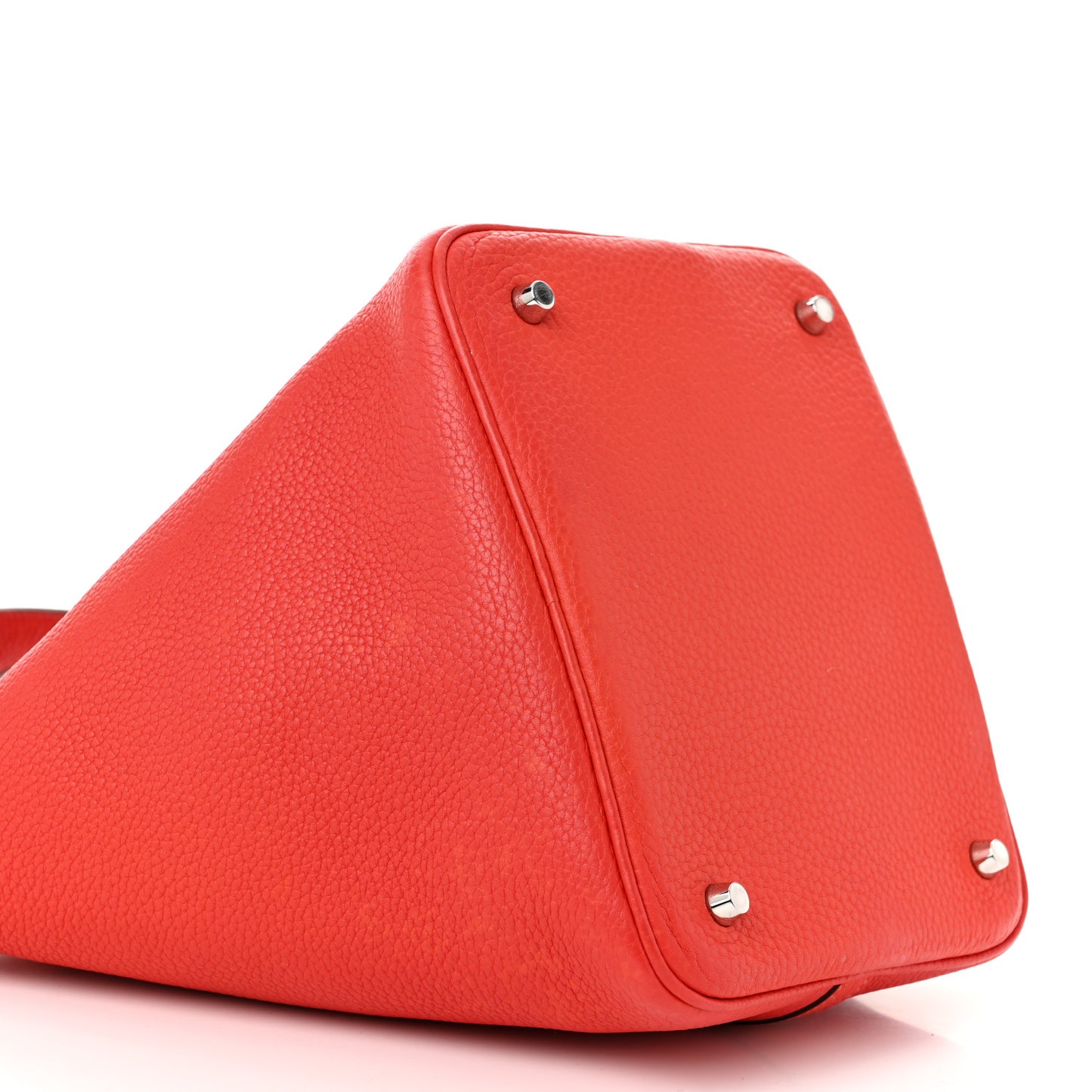 Taurillon Clemence Picotin Lock 22 MM Rouge Pivoine