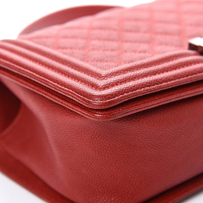 Chanel Caviar Quilted Medium Boy Flap Red 8 of 14