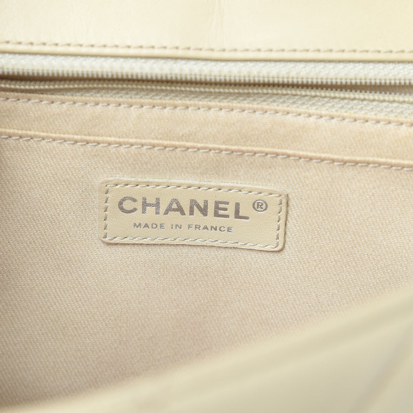 Calfskin Quilted In the Business Flap Bag Beige Clair