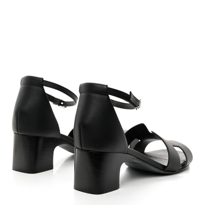 Hermes Calfskin Encens 50 Sandals 38 Black 4 of 8