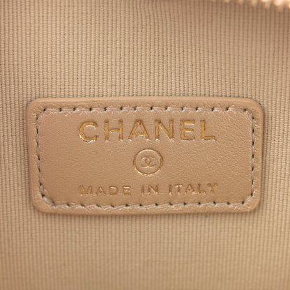 Chanel Metallic Lambskin Quilted CC In Love Heart Waist Belt Bag With Chain Gold 6 of 10