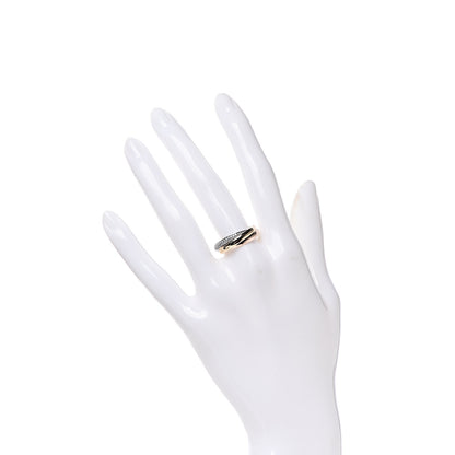 Cartier 18K Pink Yellow White Gold Diamond Trinity Ring 54 6.75 2 of 5