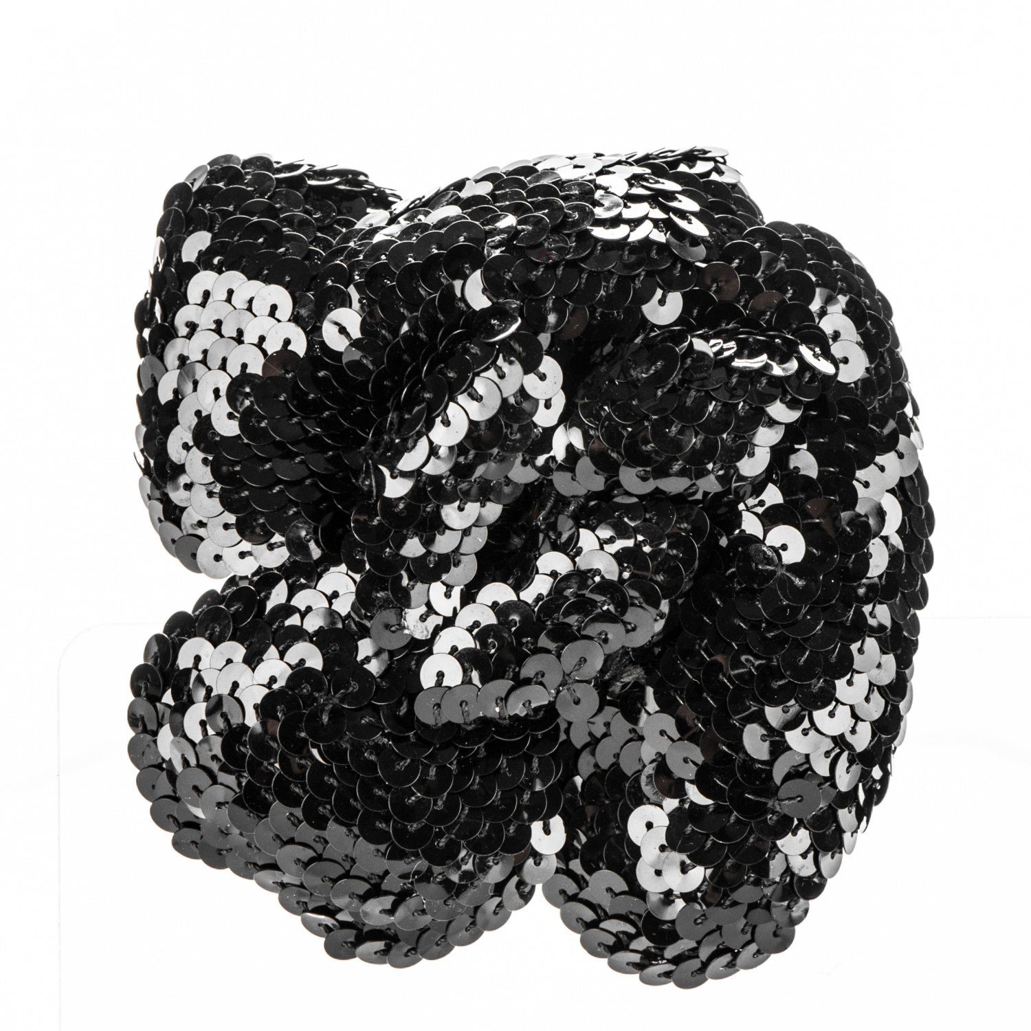 Chanel Sequin Camellia Brooch Pin Black 1 of 4
