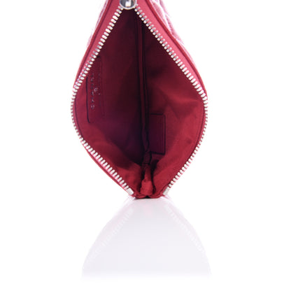 Chanel Caviar Quilted Small Cosmetic Case Dark Red 5 of 8