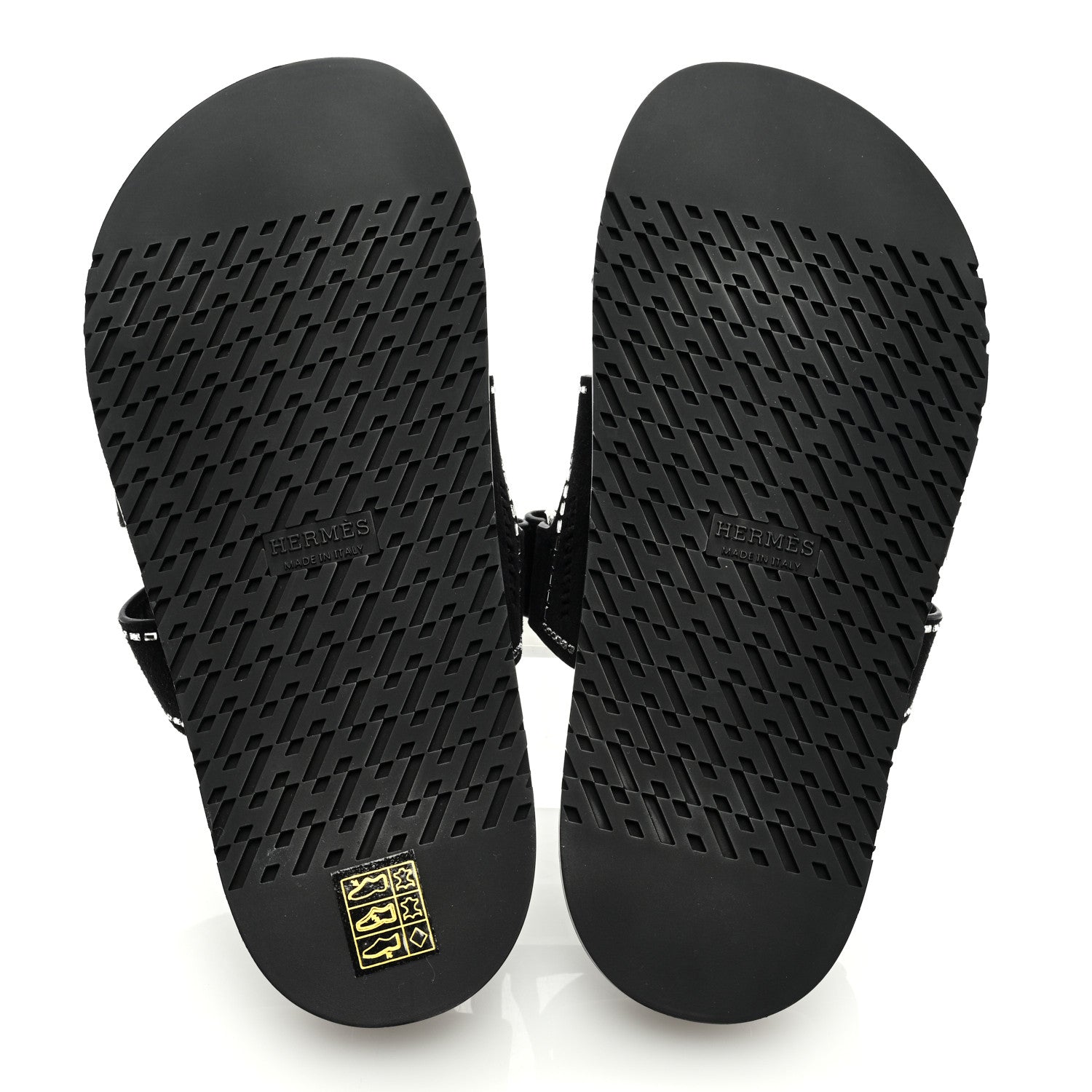 Hermes Suede Crystal Womens Chypre Sandals 37 Black 5 of 8