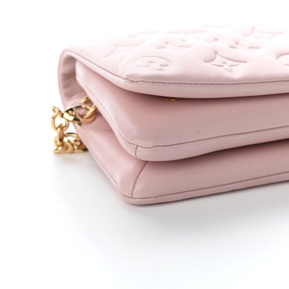 Louis Vuitton Lambskin Embossed Monogram Pochette Coussin Rose 6 of 7