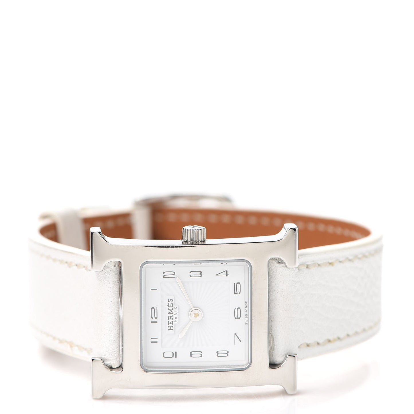 Stainless Steel Epsom 21mm Heure H Hour Quartz Watch Blanc