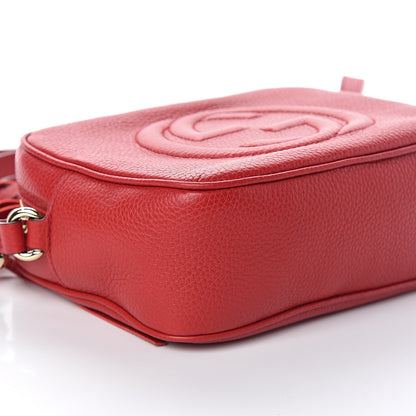 Gucci Pebbled Calfskin Small Soho Disco Bag Tabasco Red 6 of 7