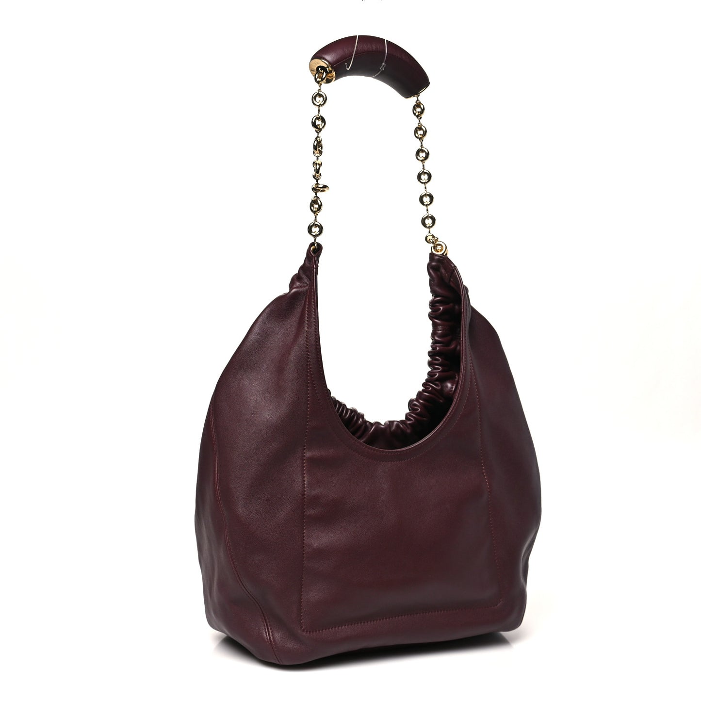 Buttery Nappa Lambskin Medium Squeeze Bag Dark Burgundy